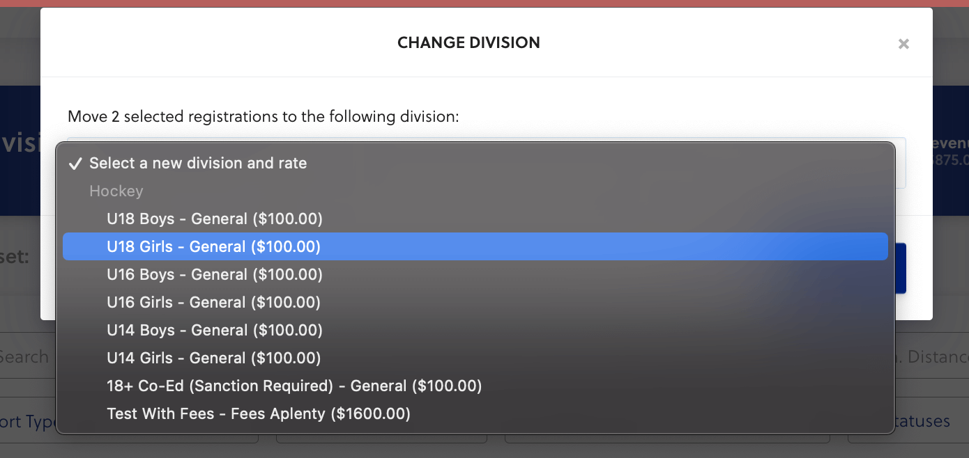 Change division rate